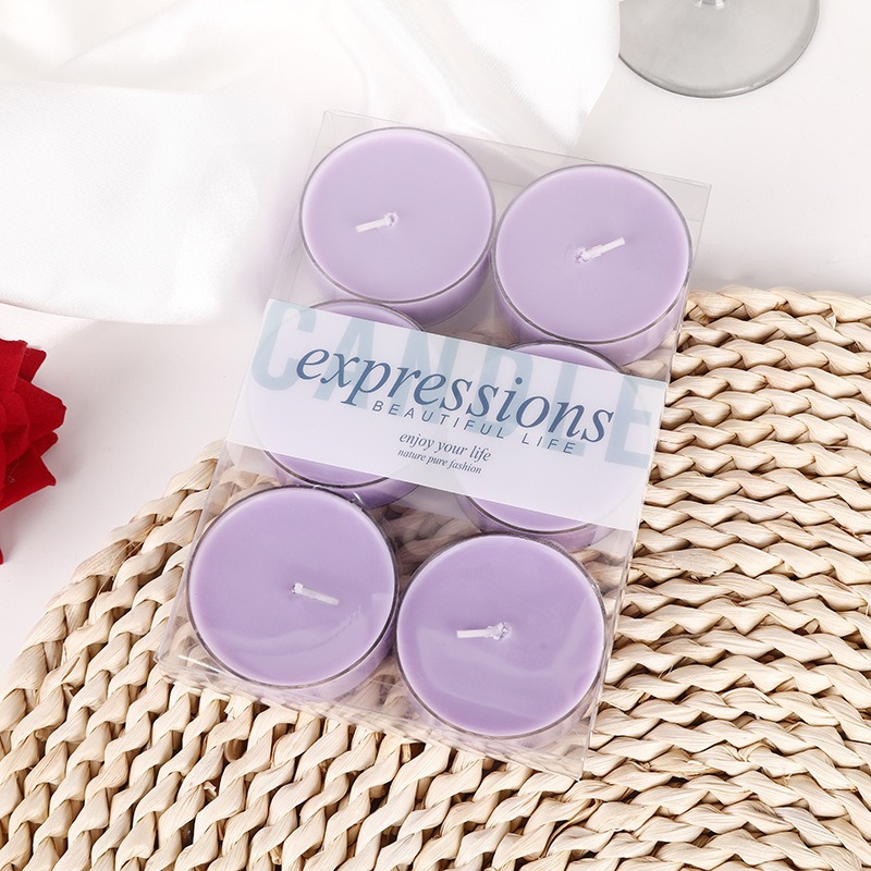 Gran ronda 6 velas de aromaterapia en caja al por mayor Hogar libre de humo romántico Día de San Valentín confesión té cera transfronteriza