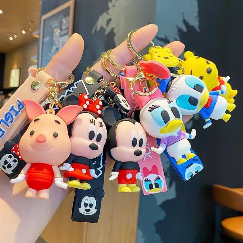 Creative Cartoon Mickey Series Soft Rubber 3D Cute Doll Keychain High-End Car Backpack Small Pendant Bag Accessory Creative Cartoon Mickey Series Soft Rubber 3D Cute Doll Keychain High-End Car Backpack Small Pendant Bag Accessory