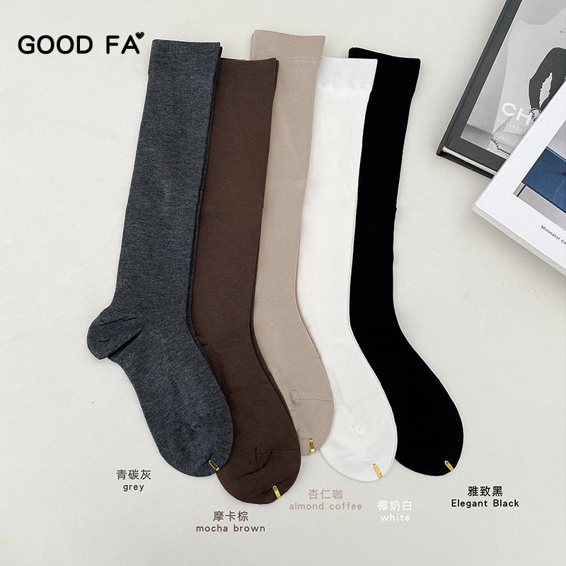GOOD FA 2023 autumn and winter new cotton micro pressure comfortable compression packaging soft calf socks 23144