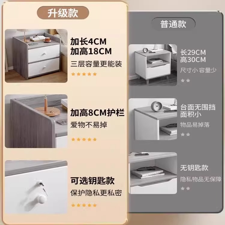 Mesita de noche simple pequeño armario de almacenamiento doméstico pequeño armario de almacenamiento armario de almacenamiento armario de almacenamiento dormitorio habitación de alquiler armario de cabecera