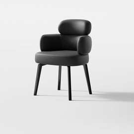 意式可旋转餐椅家用书桌椅卧室梳妆椅休闲洽谈椅轻奢旋转餐桌椅