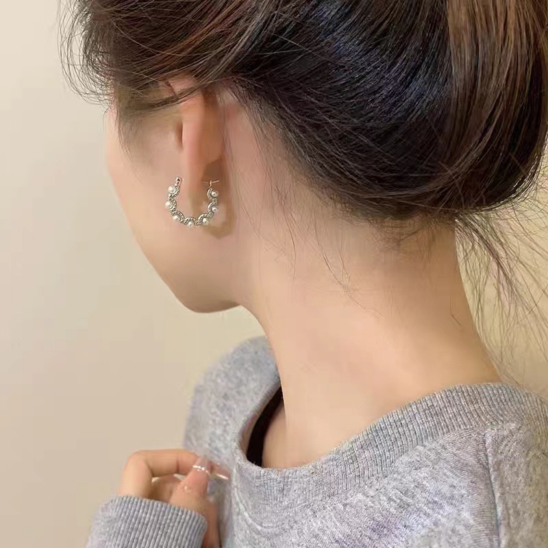 retro small design fashionable elegant accessory pearl with tassels
