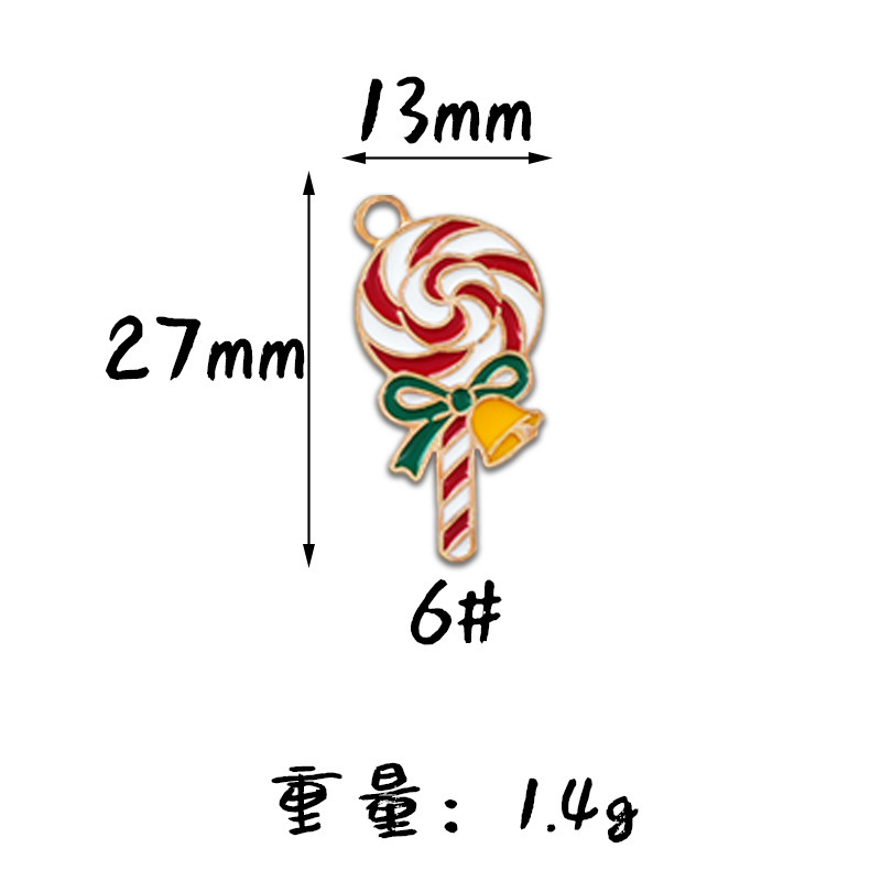 圣诞节圣诞老人手套袜子姜饼人滴油合金diy饰品配件耳环吊坠挂件|undefined