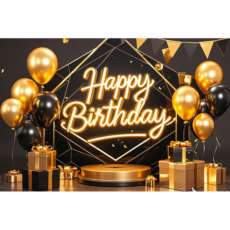 Fondo de fiesta con pancarta de feliz cumpleaños 2025, tela colgante para fotos con tema de cumpleaños, decoración fotográfica.