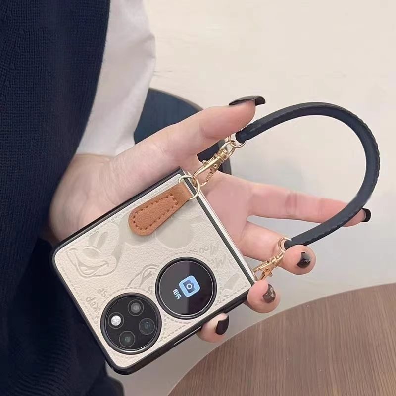 Suitable for Huawei pocket2 Mickey Ring Creative Leather Huawei P50 Pocket Folding Screen Phone Case