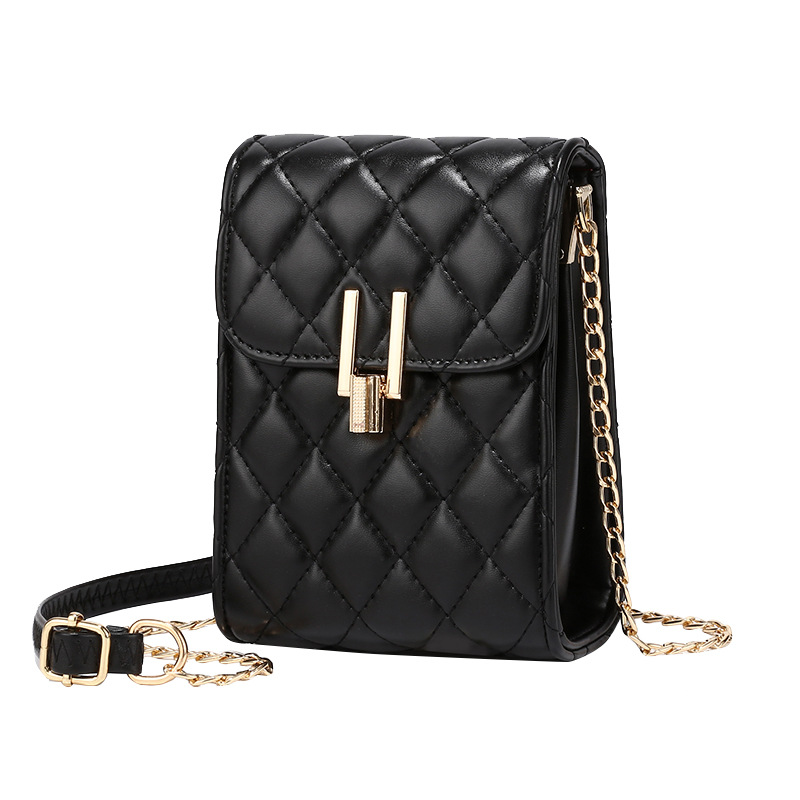 Bolso del teléfono móvil de las mujeres de verano 2024 nueva moda red rojo simple cadena bolso de las mujeres crossbody estilo occidental textura bolsa de hombro