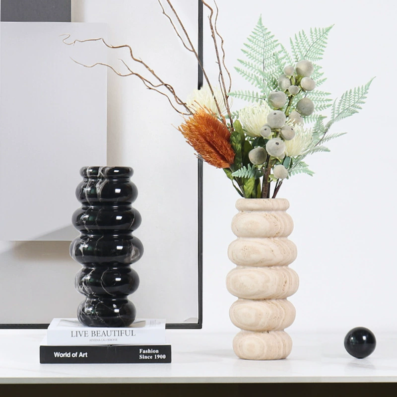 Modern organic marble decorations, light luxury style