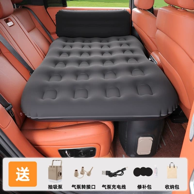 Car Inflatable Bed, Automatic Inflatable and Exhaust Inflatable Mattress, Suv Car Sleeping Artifact, Car Rear Sleeping Pad (Vehicle-mounted inflatable bed) - dirty-resistant-black-automatic-inflationdeflation-with-light
