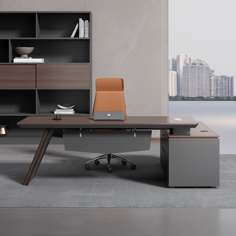 Nuevo escritorio de jefe moderno simple de alta gama, gerente, presidente, jefe, mesa y silla, combinación de mesa y silla, escritorio ejecutivo