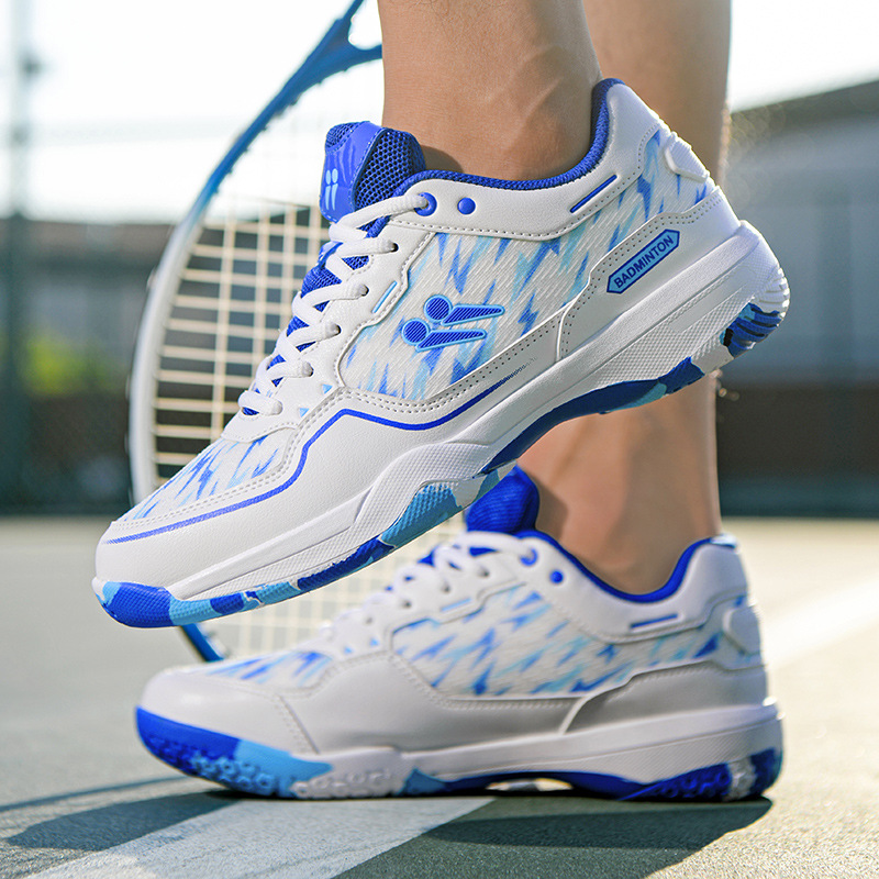 Nuevos zapatos de bádminton transfronterizos, zapatos de tenis para hombres y mujeres, zapatos de voleibol planos, zapatos de tenis de mesa ligeros