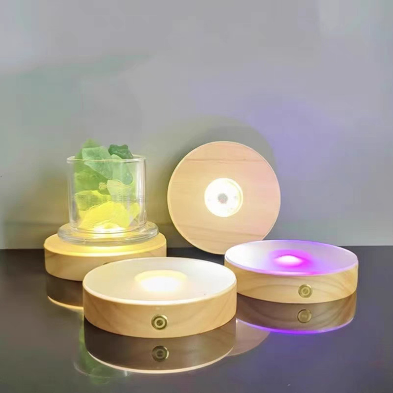 発光ランプベースカスタム diy クリスタルボール装飾品ワイヤレス充電調整可能な明るさマルチシェイプウォームライトタッチ|undefined