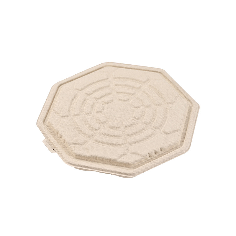 Caja de pizza desechable degradable para picnic para llevar Caja de embalaje de pizza de azúcar Caja de embalaje de pizza en stock