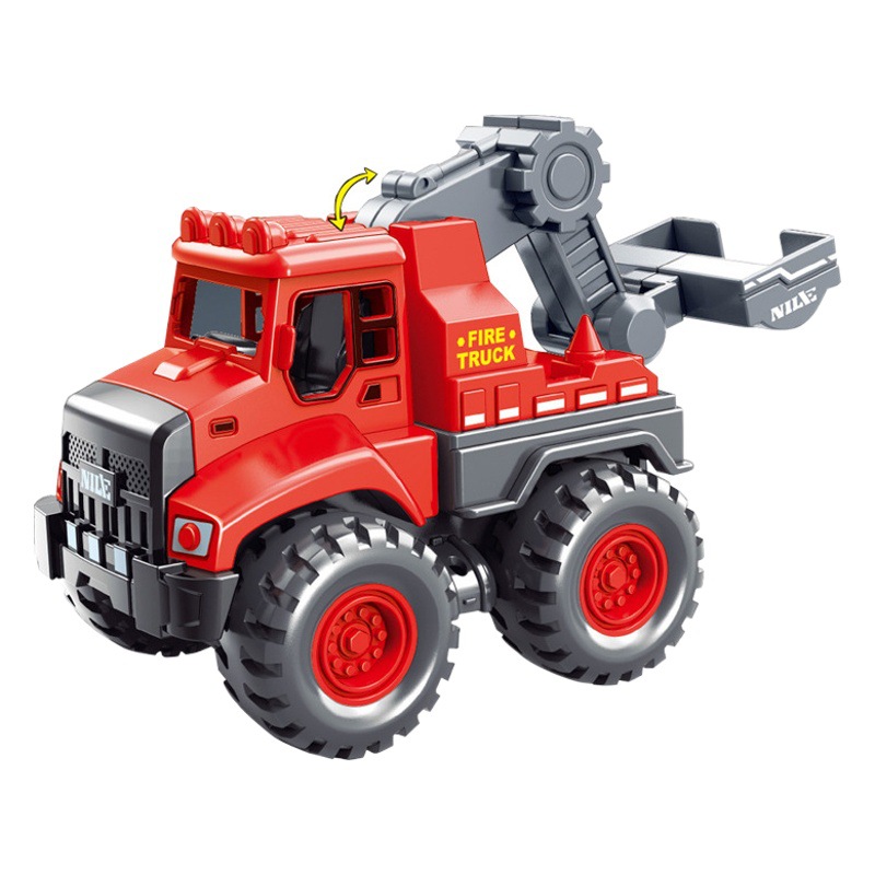 Capitán ni le 8845 transfronterizo amazon camión de bomberos para niños escalera niño inercia puesto de coche de juguete