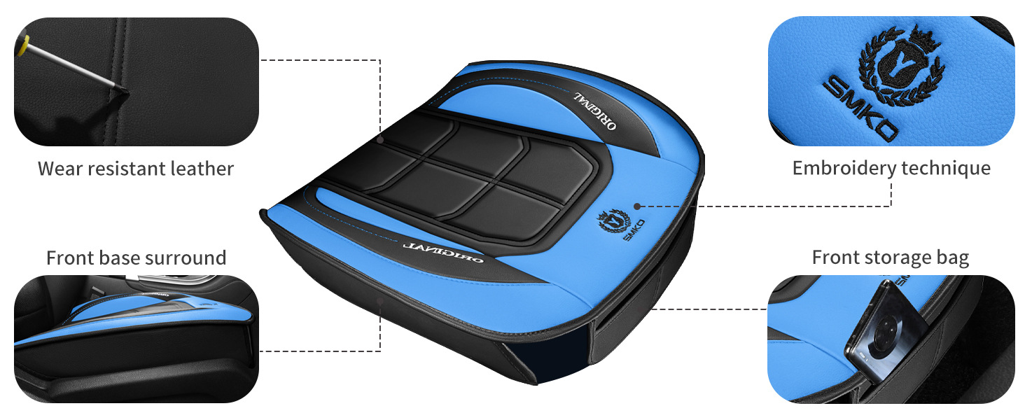 Cross-Border Car Seat Cushion, Universal Color Matching Square Single and Double Piece Seat Cover for All Seasons, One Piece Drop Shipping, Free Car Seat Cushion