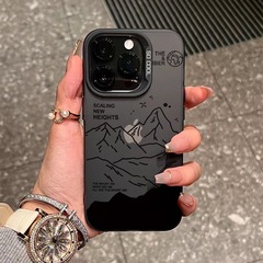 ライン雪山はアップル16plusの携帯ケースiphone15 promaxに適用されます。