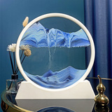 Стеклянный круглый зыбучий песок картина подарок ремесла подарок на день рождения 3d динамические песочные часы настольный орнамент праздничный подарок