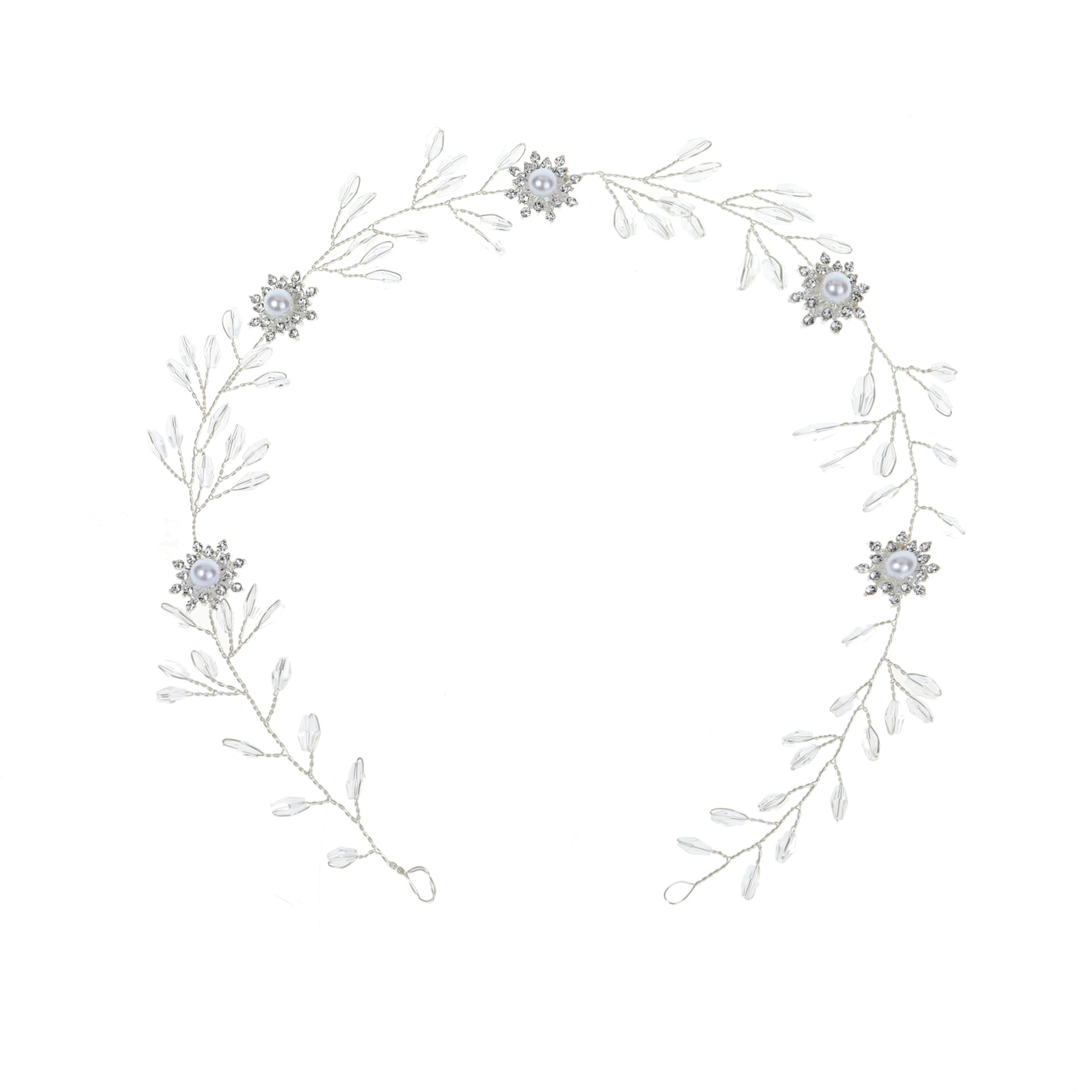 leaf branches crystal headband wedding dress accessories