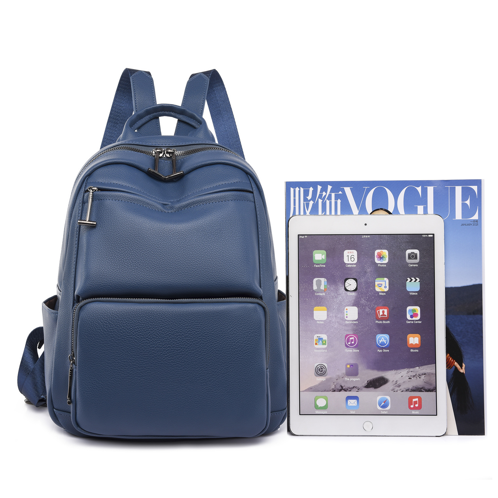 Amazon nueva mochila de cuero suave para mujer coreana 2022, mochila de gran capacidad de moda para estudiantes de secundaria