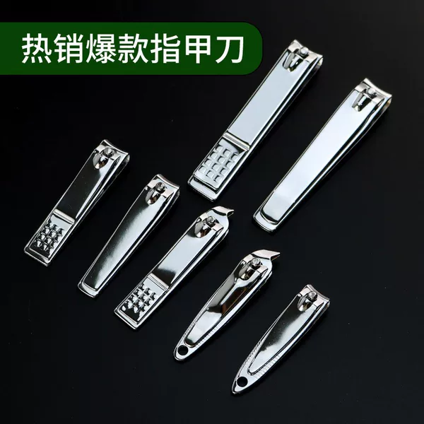 Stainless Steel Portable Big small size Nail Cuppers Flat Mouth Oblique Single Household Nail Trimming Tool in stock Wholesale