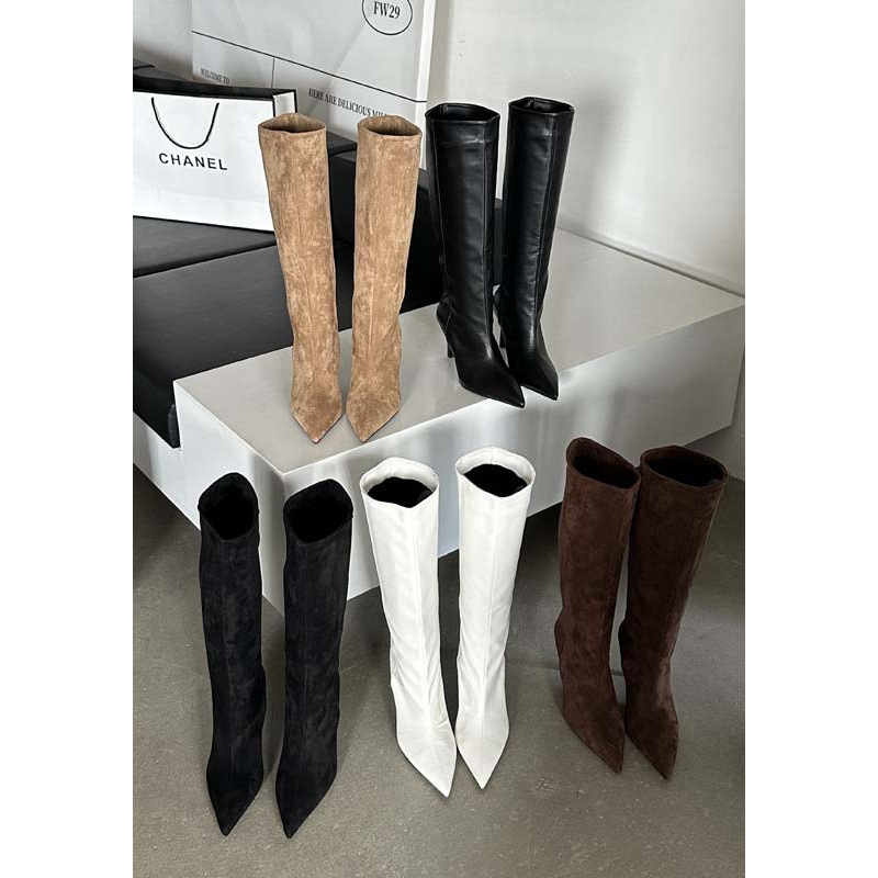 2026 New Retro Simple High-Heeled Boots, Trendy Boots, High-Heeled Pointed Toe Long Boots, Riding Boots, Western Boots 2026 New Retro Simple High-Heeled Boots, Trendy Boots, High-Heeled Pointed Toe Long Boots, Riding Boots, Western Boots