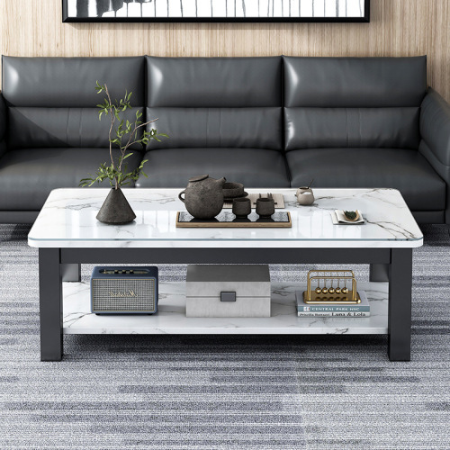 Coffee table, living room, home tea table, light luxury, modern and simple, office tea making table, small apartment tempered glass table