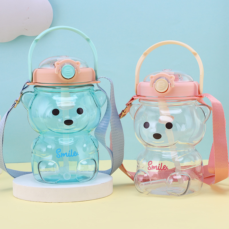 Handheld capacious children's teapot with glass for students