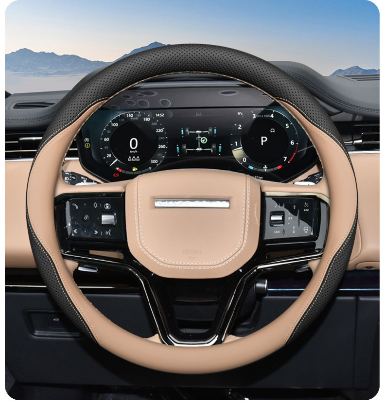 Land Rover Special Steering Wheel Cover for Range Rover, Defender, Evoque, Sport, Discovery, and Freelander Interior Modification Set
