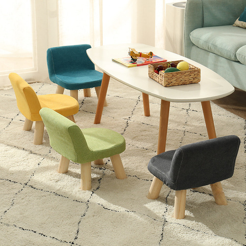 Backrest children's small stool Internet celebrity household low stool baby fashion creative small chair cute shoe changing small bench