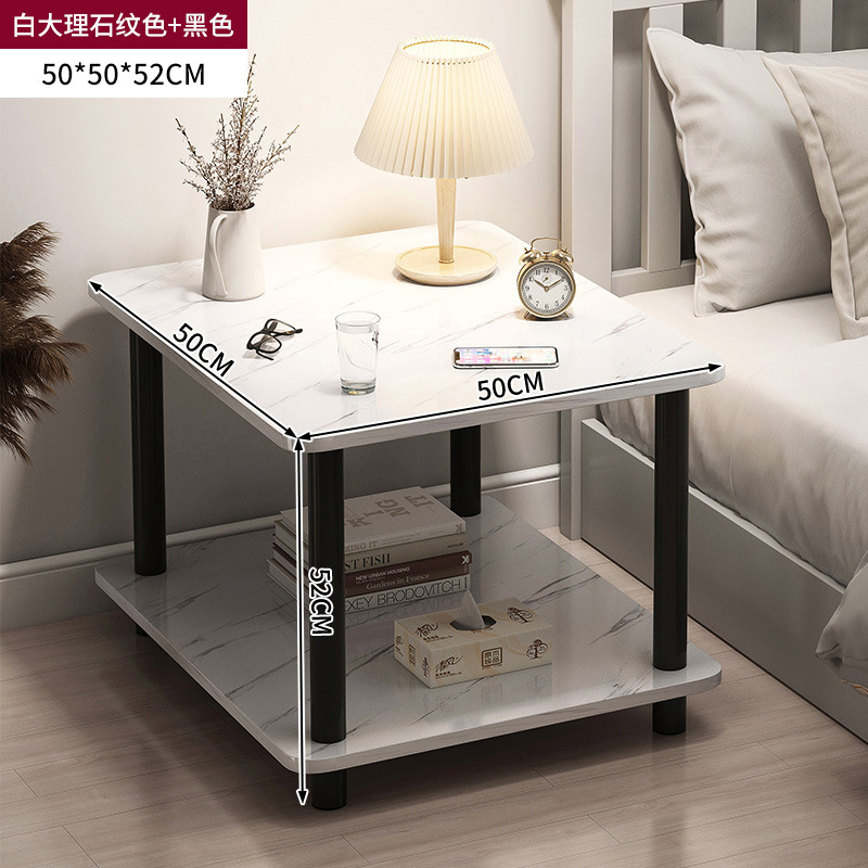 Mesa de cabecera para alquiler de habitaciones, mesa de té moderna y simple, mesa pequeña, dormitorio simple, pequeño estante de cabecera.