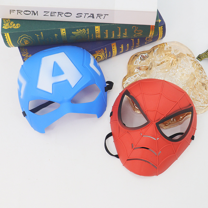 Máscaras temáticas de películas de Marvel máscaras de dibujos animados para niños en forma de V Iron Man Spiderman máscara Hulk