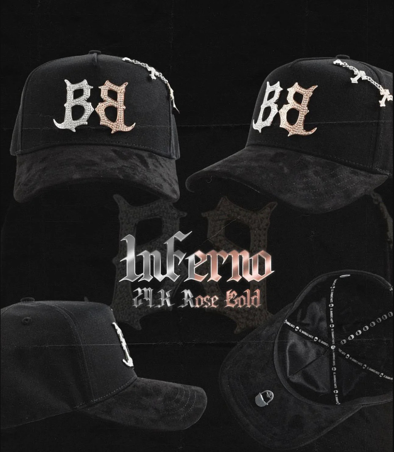 Nuevo Meike Duo Dandy bordado ajustable gorra de boca de pato borde curvo gorra de béisbol con diamantes barba tío