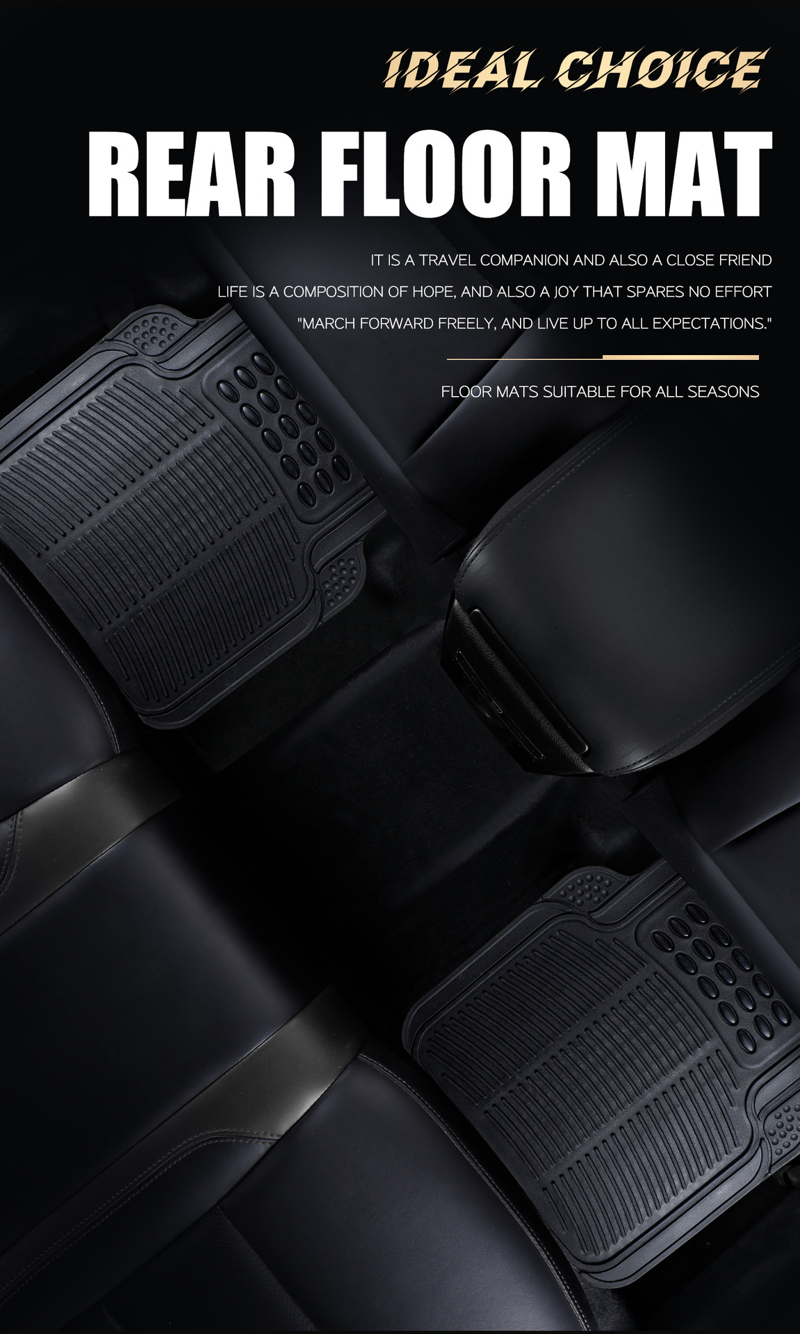 Car Floor Mats 4-Piece Set Pvc Waterproof Anti-Slip Universal Floor Mats Durable for All Seasons Export Wholesale Factory Direct Sales