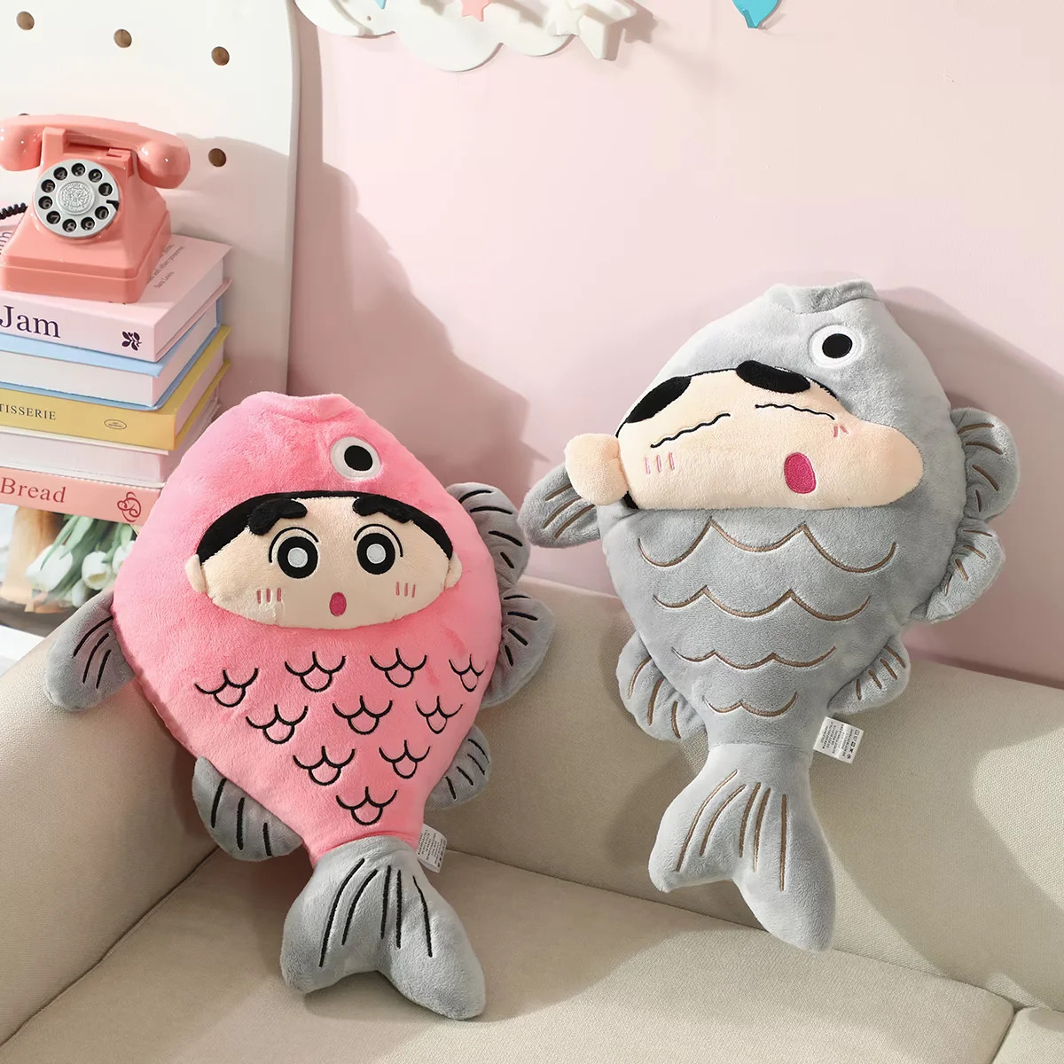 Ins 만화 귀여운 베개 소금에 절인 생선 인형 봉제 장난감 생일 선물 사무실 쿠션 도약