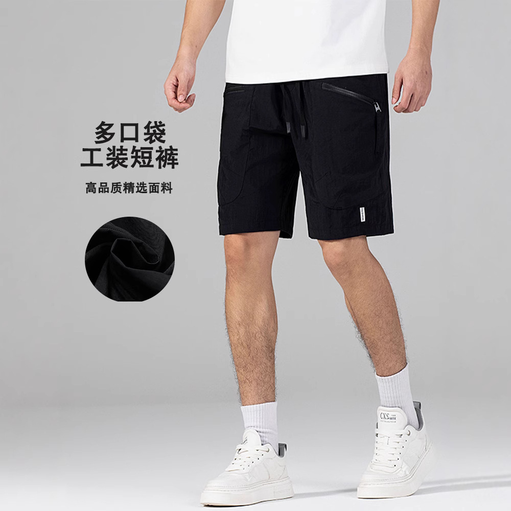 2026 New Summer Cargo Shorts for Men, Loose Fit, Plus Size, Summer Sports Shorts, Outdoor Quick-Drying Casual Pants