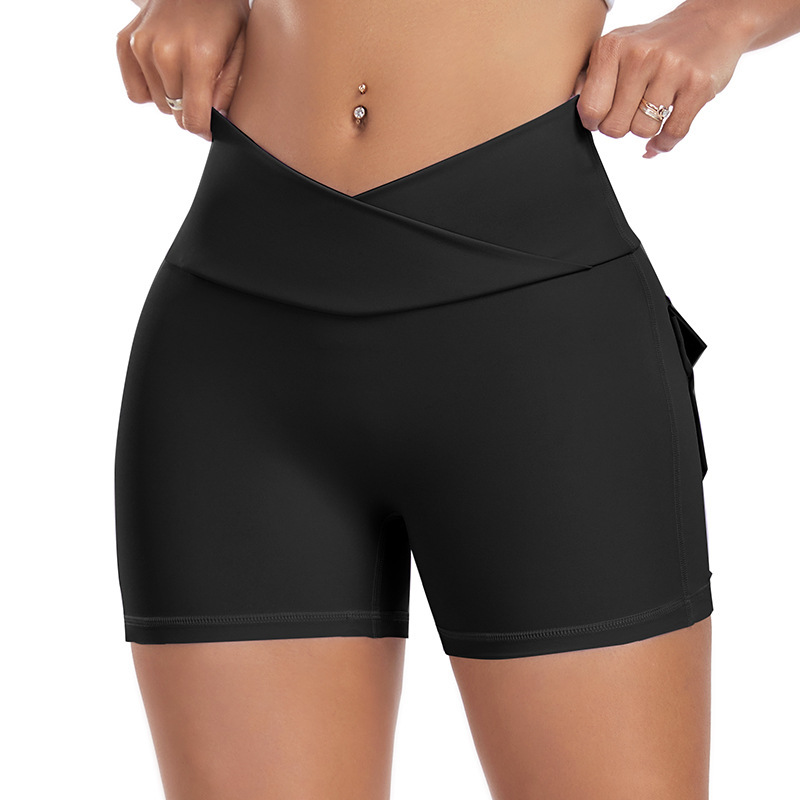 Summer V-Waist Peach Hip Workwear Tight Shorts Butt-Lifting Button Yoga Pants Quick-Dry Running Fitness Pants for Women Summer V-Waist Peach Hip Workwear Tight Shorts Butt-Lifting Button Yoga Pants Quick-Dry Running Fitness Pants for Women