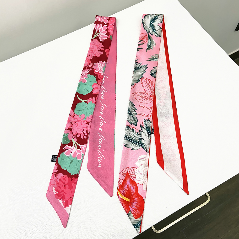 20g Weight Spring New Floral Ladies Streamer Tied Bag Handle Ribbon Headband Scarf