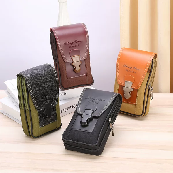 New Mobile Phone Waist Bag Men's Wear Belt Foreign Trade Multifunctional Retro Mobile Phone Bag Outdoor Sports Leisure Waist Bag