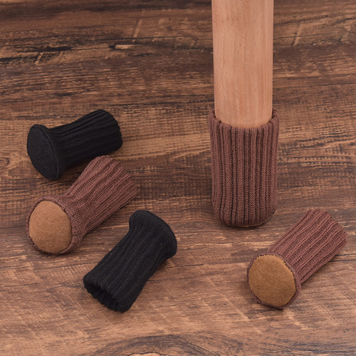 Felt fabric table and chair leg covers, woolen floor protector, thickened, wear-resistant, non-slip, quiet stool and chair felt foot pads