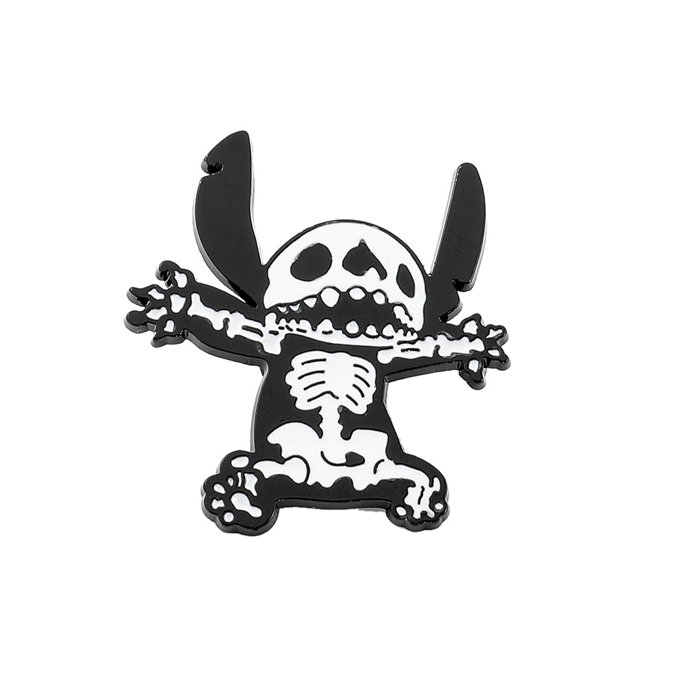 Dibujos animados lindo puntada serie broche europeo y americano dibujos animados lindo metal insignia mochila accesorios de la joyería