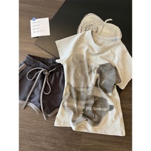 【现货】少女复古短袖睡衣女夏季2025新款修身显瘦短裤家居服套装