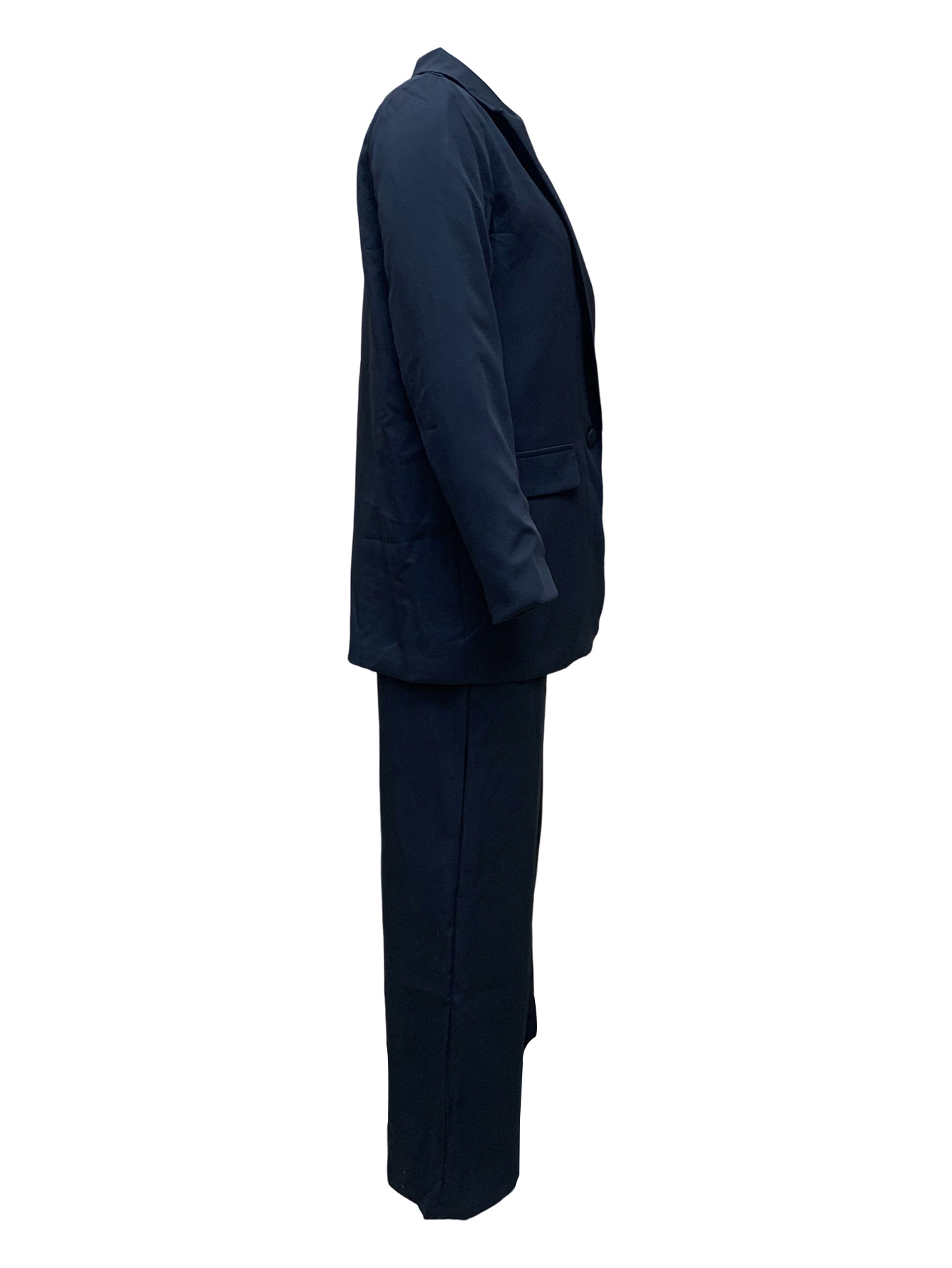 Women's Clothing 2024 Spring New Women's Fashion Temperament Lapel Long Sleeve High Waist Trousers Two piece Set_voghion.com