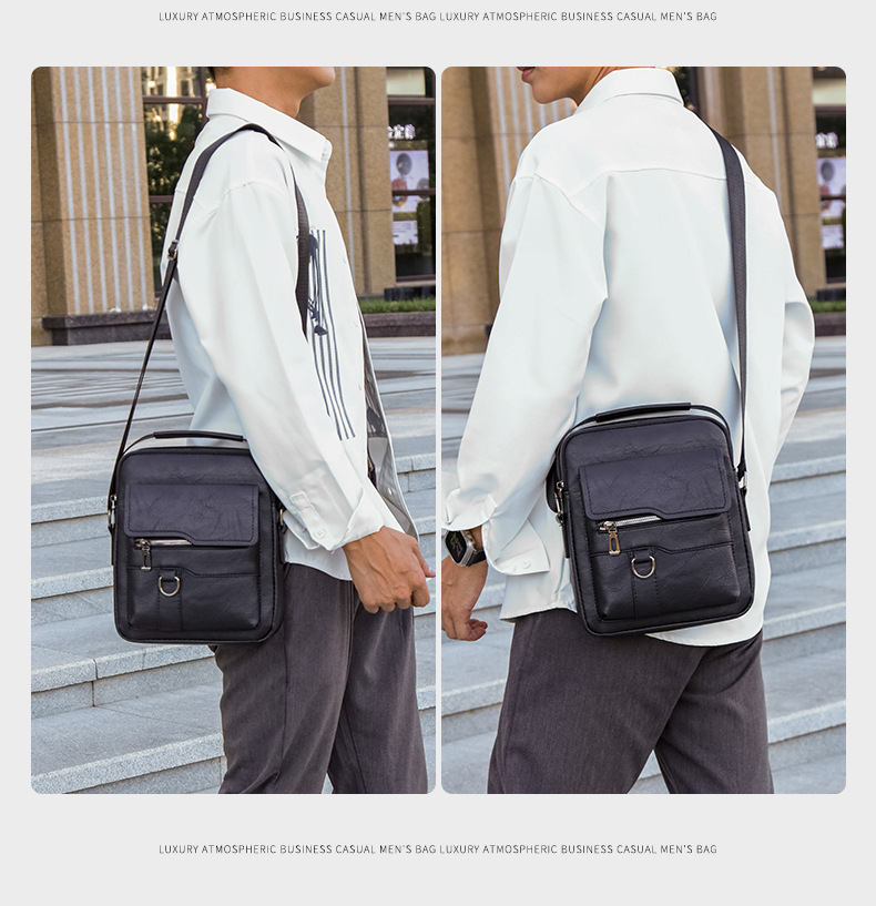 Męska torba na ramię ze skóry ekologicznej retro styl casual_voghion.com