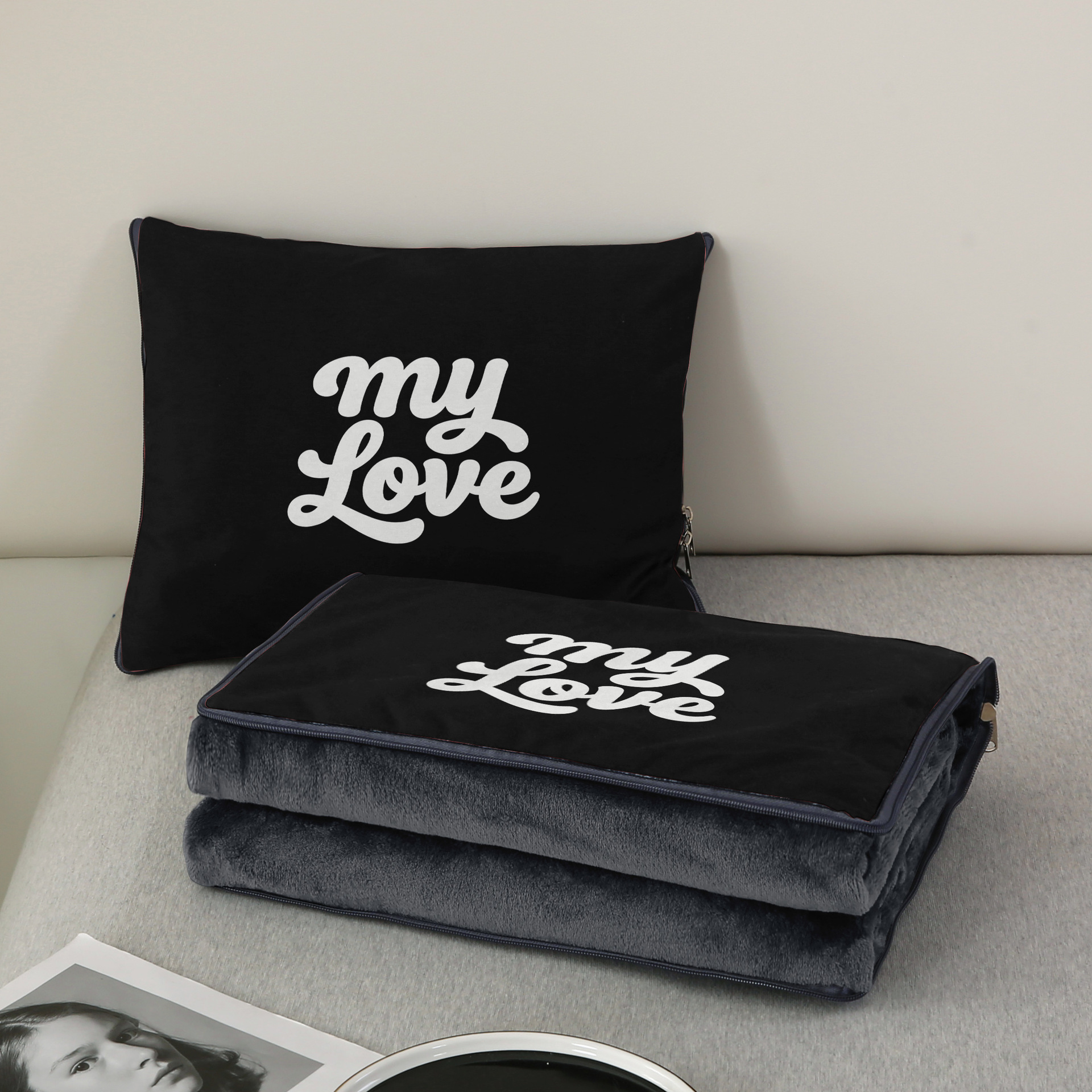 블랙 마이러브 담요 직사각형 30*40