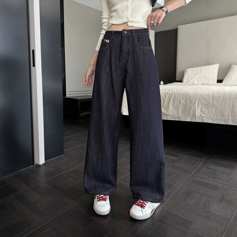 Paper Bag Home Autumn New Collection: Slimming, Loose-Fit, Wide-Leg, Comfortable, and Casual Women's Jeans K2689 Paper Bag Home Autumn New Collection: Slimming, Loose-Fit, Wide-Leg, Comfortable, and Casual Women's Jeans K2689