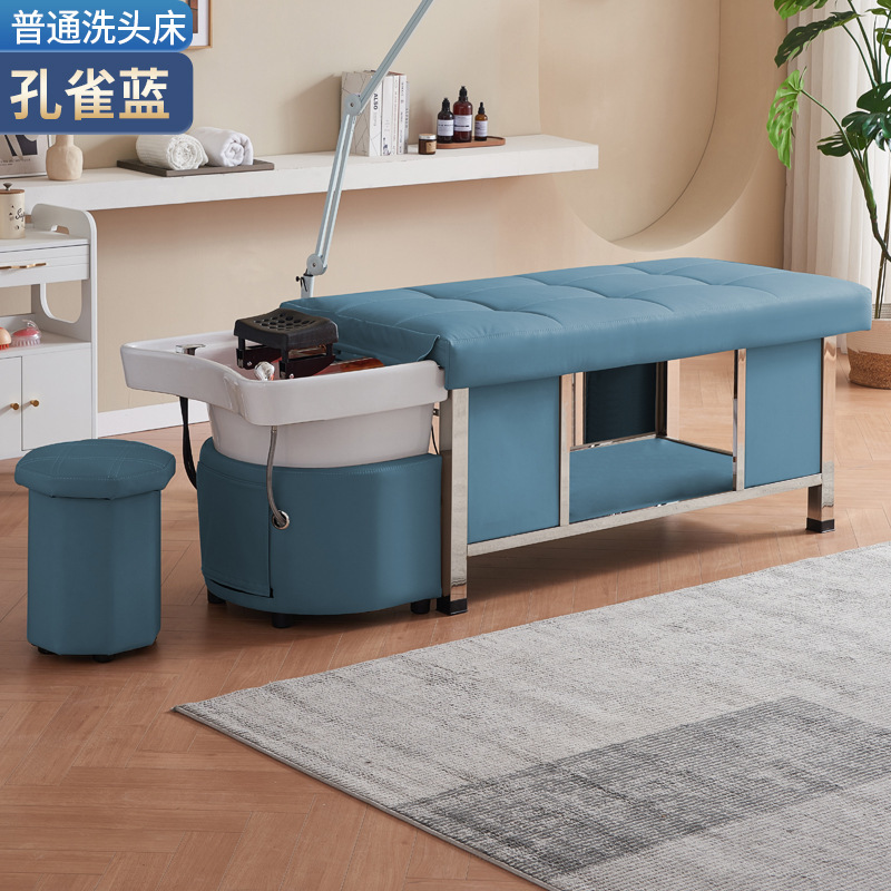 Cama de masaje de terapia de cabello para salón de belleza especial de peluquería calentador de agua de temperatura constante de circulación de agua fumigante tailandés lavabo de cabello