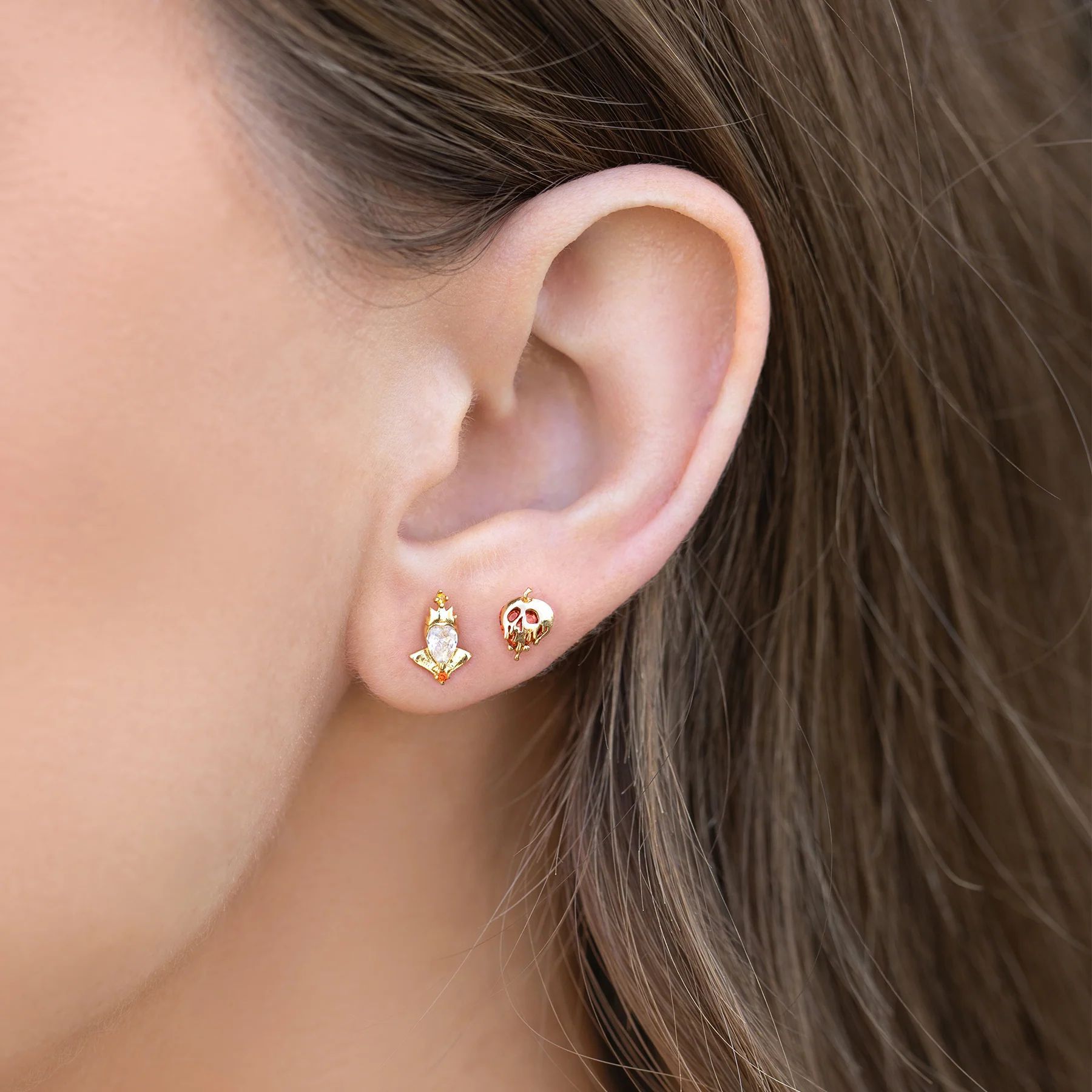 9g Weight Copper Ear Needle Material Ear Studs Classification 1 Pair Quantity Party, Street Occasion Copper Material Cartoon Pattern Women's Gender Cute, Classic Style Style 1 Pair Cute Classic Style Cartoon Copper Copper Earrings 9