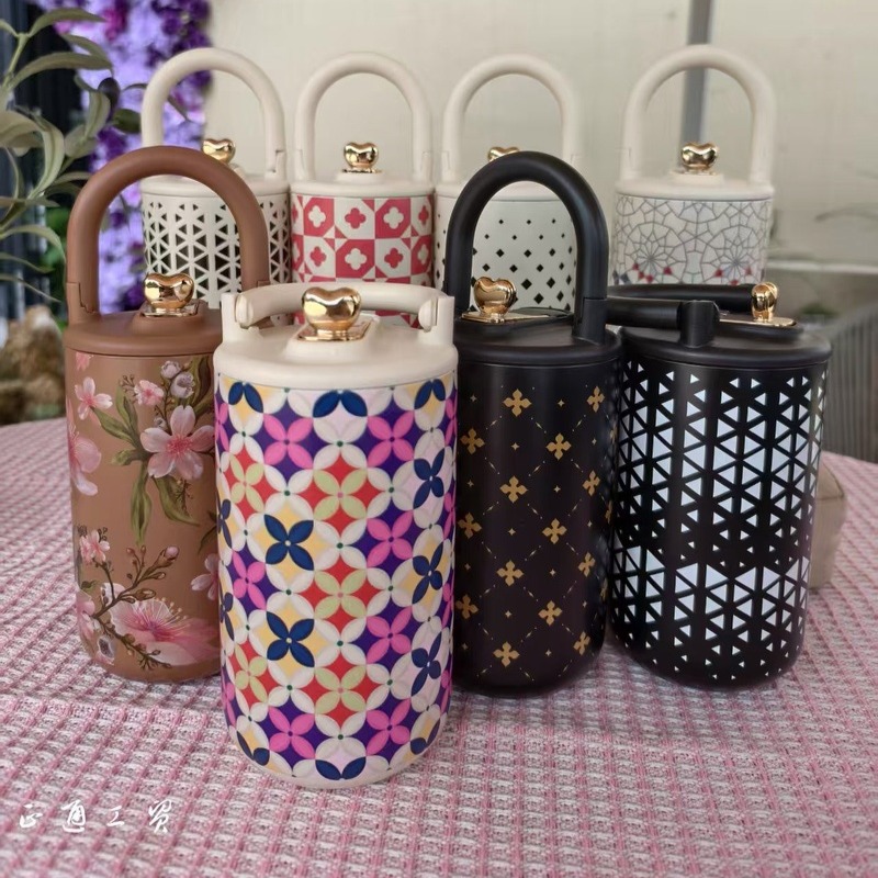 304 Stainless Steel Insulated Cup with Portable Bag, Large Capacity Water Bottle for Girls, Insulated Straw Cup, Portable