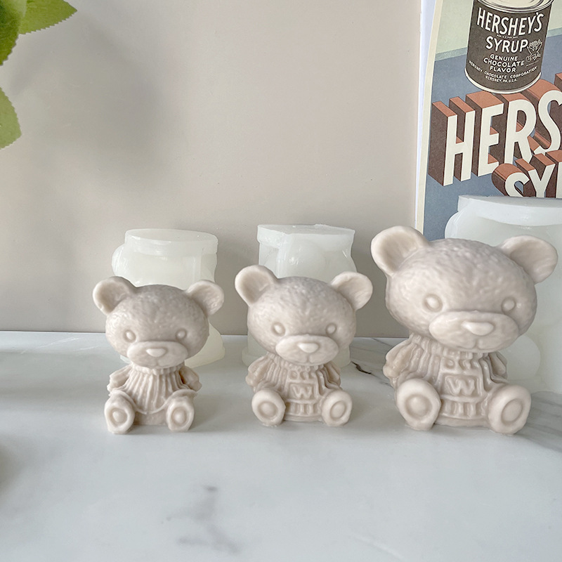 Oso cubo de hielo molde DIY café leche té bebida fría jalea oso molde para hornear silicona oso jabón hecho a mano