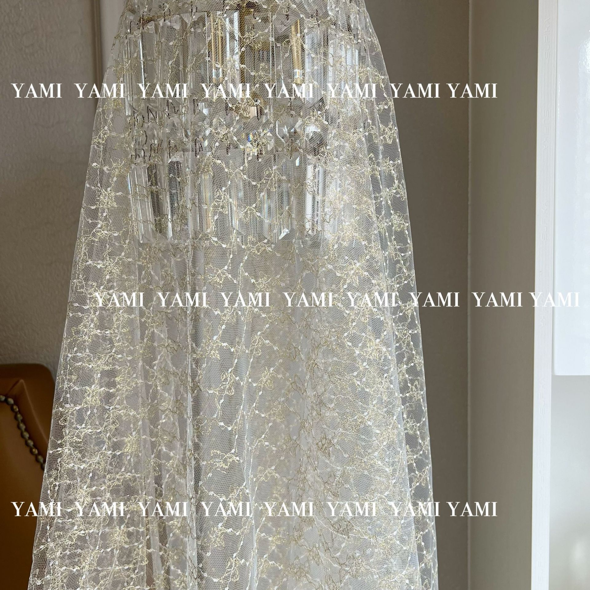 Suministro directo de fábrica oro seda diamante pequeña flor jacquard Malla tela ropa para niños Hanfu Lolita tela