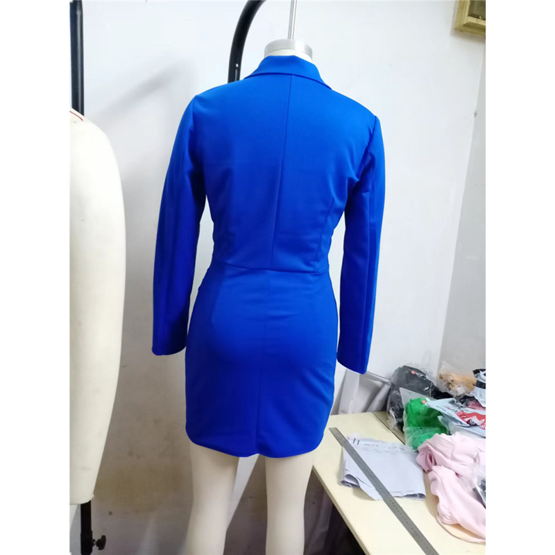 Autumn And Winter Women's Long Sleeve V-neck Party Dress Office Women